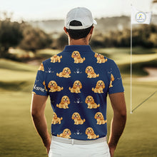 Load image into Gallery viewer, Mens Golf Polo Shirt Custom Funny Cocker Spaniel Team Mens Golf Tops, Dog Lover Gift NHN0210