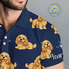 Load image into Gallery viewer, Mens Golf Polo Shirt Custom Funny Cocker Spaniel Team Mens Golf Tops, Dog Lover Gift NHN0210
