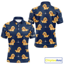 Load image into Gallery viewer, Mens Golf Polo Shirt Custom Funny Cocker Spaniel Team Mens Golf Tops, Dog Lover Gift NHN0210