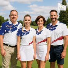 Load image into Gallery viewer, American Flag Mens Golf Polo Shirts Custom Patriotic Team Golf Shirts For Men Golf Gifts NHN0008
