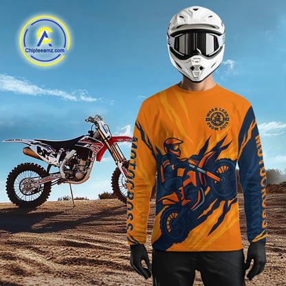 Orange Motocross Jersey Custom for Men Women Kid Dirt Bike Motorcycle Racing Shirt XM449
