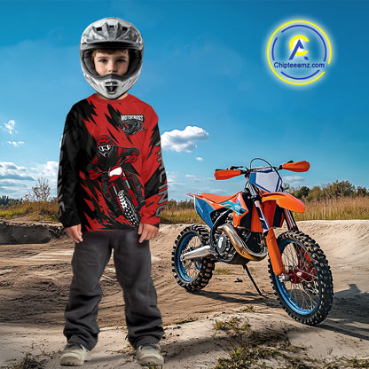 Red Custom Motocross Jersey for Men Women Kid Dirt Bike Shirts Motorcycle Shirt XM456