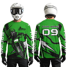 Load image into Gallery viewer, Green Custom Motocross Jersey Men Women Kid Dirt Bike Shirts Off road Riding Shirt XM465