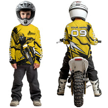 Load image into Gallery viewer, Yellow Custom Motocross Jersey Men Women Kid Dirt Bike Shirts Off road Riding Shirt XM465