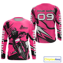 Load image into Gallery viewer, Pink Custom Motocross Jersey Men Women Kid Dirt Bike Shirts Off road Riding Shirt XM465