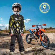 Load image into Gallery viewer, Black and Yellow Motocross Racing Jersey for Women Kid Men Dirt Bike Off road Shirt XM475