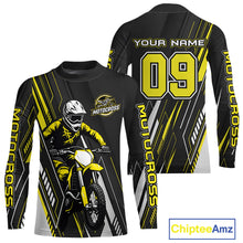 Load image into Gallery viewer, Black and Yellow Motocross Racing Jersey for Women Kid Men Dirt Bike Off road Shirt XM475