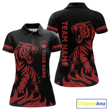 Load image into Gallery viewer, Red Tiger Bowling Shirts for Team Men Women Custom Bowling Jersey Polo &amp; Quarter Zip Shirt MBL188