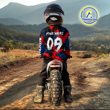 Load image into Gallery viewer, Custom Red and Blue Motocross Jersey for Men Kid Women Dirt Bike Jersey Riding Shirt XM484
