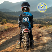 Load image into Gallery viewer, Custom Blue Motocross Jersey Men Kid Women Dirt Bike Jersey Motorcycle Riding Shirt XM485