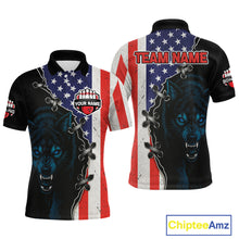 Load image into Gallery viewer, Patriotic Wolf Bowling Shirts for Team Men Women Wolf Bowling Jerseys American Flag MBL203