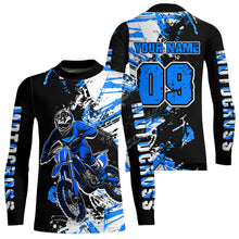 Load image into Gallery viewer, Blue Motocross Jersey Kids Women Men Custom Dirt Bike Shirts Motorcycle Shirt XM495