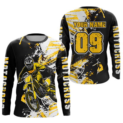 Yellow Motocross Jersey Kids Women Men Custom Dirt Bike Shirts Motorcycle Shirt XM495
