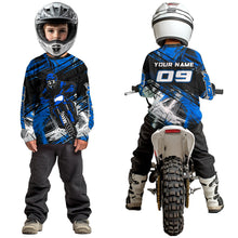 Load image into Gallery viewer, Blue Motocross Jersey for Men Kids Women Custom Dirt Bike Shirts Motorcycle Shirt XM496