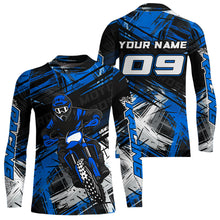 Load image into Gallery viewer, Blue Motocross Jersey for Men Kids Women Custom Dirt Bike Shirts Motorcycle Shirt XM496