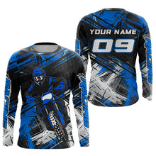 Load image into Gallery viewer, Blue Motocross Jersey for Men Kids Women Custom Dirt Bike Shirts Motorcycle Shirt XM496
