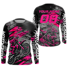 Load image into Gallery viewer, Pink Motocross Jersey Custom Dirt Bike Shirts Men Kid Women Racing Offroad Jersey XM415