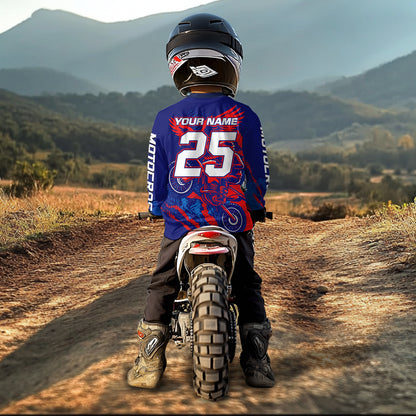 Eagle Motocross Racing Jersey Kid Women Men Blue&Pink Custom Dirt Bike Shirts XM424