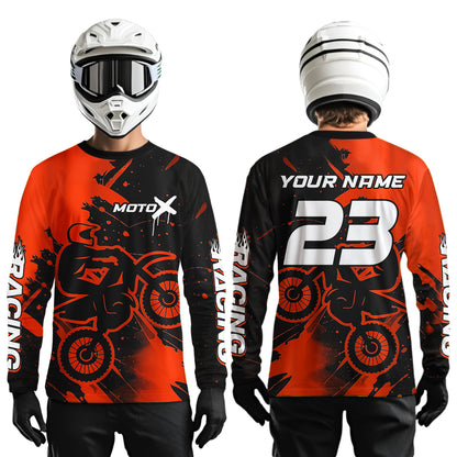 Red Motocross Jersey for Kid Women Men Personalized Dirt Bike Shirts Racing Shirt XM426