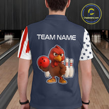 Load image into Gallery viewer, Patriotic Turkey Bowling Shirts for Women Men Team Bowling Jerseys for Thanksgiving MBL179