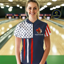 Load image into Gallery viewer, Patriotic Turkey Bowling Shirts for Women Men Team Bowling Jerseys for Thanksgiving MBL179