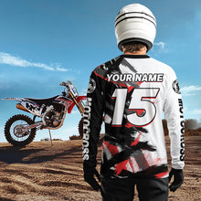 Load image into Gallery viewer, Red and Black Custom Motocross Jersey Men Women Kid Dirt Bike Shirts Motorcycle Shirt XM460