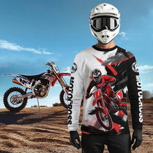 Load image into Gallery viewer, Red and Black Custom Motocross Jersey Men Women Kid Dirt Bike Shirts Motorcycle Shirt XM460