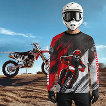 Load image into Gallery viewer, Red and Black Motocross Racing Jersey for Women Kid Men Dirt Bike Off road Shirt XM474