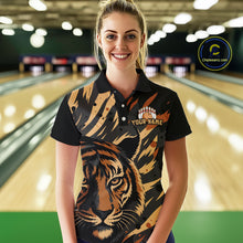 Load image into Gallery viewer, Tiger Bowling Shirts for Team Women Men Custom Tiger Bowling Polo &amp; 1/4 Zip Shirt MBL183