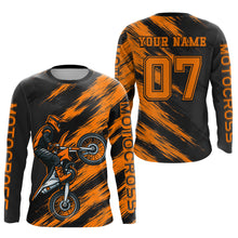 Load image into Gallery viewer, Orange Motocross Jersey Men Kid Women Dirt Bike Jersey Custom Motorcycle Riding Shirt XM483