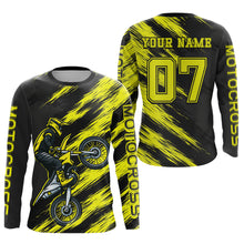 Load image into Gallery viewer, Yellow Motocross Jersey Men Kid Women Dirt Bike Jersey Custom Motorcycle Riding Shirt XM483