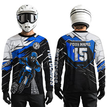 Load image into Gallery viewer, Blue Motocross Jersey Custom Dirt Bike Shirts for Men Kid Women Motorcycle Shirt XM488