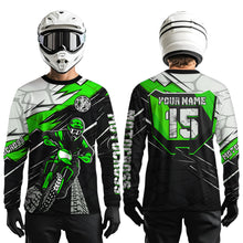 Load image into Gallery viewer, Green Motocross Jersey Custom Dirt Bike Shirts for Men Kid Women Motorcycle Shirt XM488