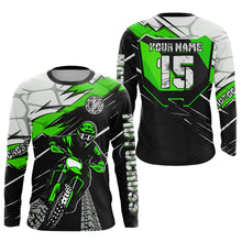 Load image into Gallery viewer, Green Motocross Jersey Custom Dirt Bike Shirts for Men Kid Women Motorcycle Shirt XM488