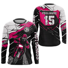 Load image into Gallery viewer, Pink Motocross Jersey Custom Dirt Bike Shirts for Men Kid Women Motorcycle Shirt XM488