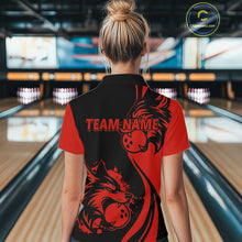 Load image into Gallery viewer, Red Wolf Bowling Shirts for Team Men Women Custom Wolf Bowling Jerseys for Couples MBL197