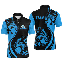 Load image into Gallery viewer, Blue Wolf Bowling Shirts for Team Men Women Custom Wolf Bowling Jerseys for Couples MBL197