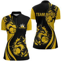 Load image into Gallery viewer, Yellow Wolf Bowling Shirts for Team Men Women Custom Wolf Bowling Jerseys for Couples MBL197