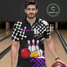 Load image into Gallery viewer, Purple Beer Bowling Shirts for Team Women Men Beer Bowling Polo&amp;1/4 Zip Bowl League MBL255
