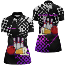 Load image into Gallery viewer, Purple Beer Bowling Shirts for Team Women Men Beer Bowling Polo&amp;1/4 Zip Bowl League MBL255