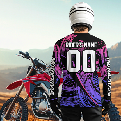 Purple Motocross Racing Jersey Custom Dirtbike Shirts Men Kid Women Offroad Shirt XM396