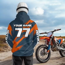 Load image into Gallery viewer, Orange Motocross Hoodie Custom Men Women Dirt Bike Pink Blue Racing Hoodie Shirt MH450