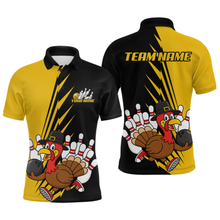 Load image into Gallery viewer, Yellow Turkey Bowling Shirts for Women Men Team Custom Bowling Jerseys Thanksgiving MBL180