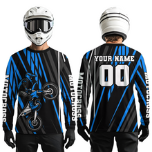 Load image into Gallery viewer, Blue Custom Motocross Jersey for Men Women Kid Dirt Bike Shirts Moto Racing Shirt XM461