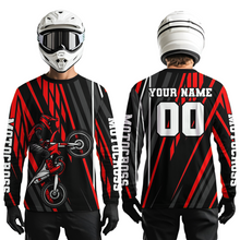 Load image into Gallery viewer, Red Custom Motocross Jersey for Men Women Kid Dirt Bike Shirts Moto Racing Shirt XM461