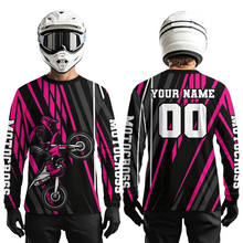Load image into Gallery viewer, Pink Custom Motocross Jersey for Men Women Kid Dirt Bike Shirts Moto Racing Shirt XM461