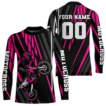Load image into Gallery viewer, Pink Custom Motocross Jersey for Men Women Kid Dirt Bike Shirts Moto Racing Shirt XM461