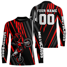 Load image into Gallery viewer, Red Custom Motocross Jersey for Men Women Kid Dirt Bike Shirts Moto Racing Shirt XM461