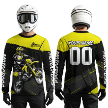 Load image into Gallery viewer, Yellow Motocross Jersey for Men Women Kid Dirt Bike Shirts Custom Off road Riding Shirt XM463