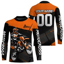 Load image into Gallery viewer, Orange Motocross Jersey for Men Women Kid Dirt Bike Shirts Custom Off road Riding Shirt XM463